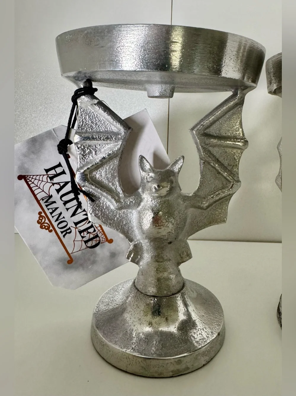 Haunted Manor Bat Candle Pillar Holder - Set of 3 NWT